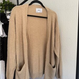 Jiberish Men’s/Unisex Cardigan Tan Sweater